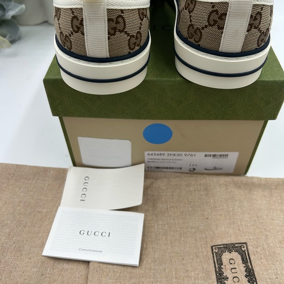 Men's Gucci Supreme GG canvas slip on sneakers size 11.5 made in Italy - Picture 8 of 10